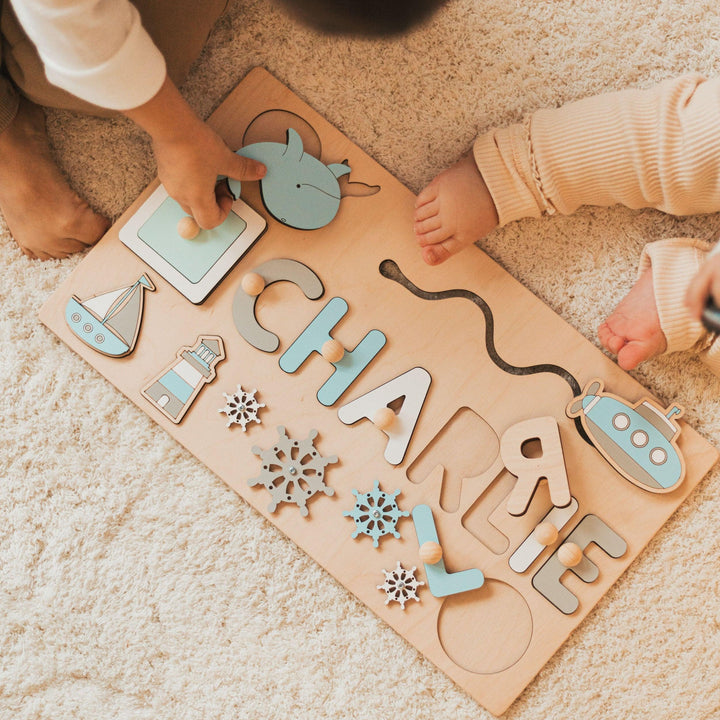 Customised Name Puzzle, First Birthday Gifts, Personalised Montessori Toys - Customized Toy