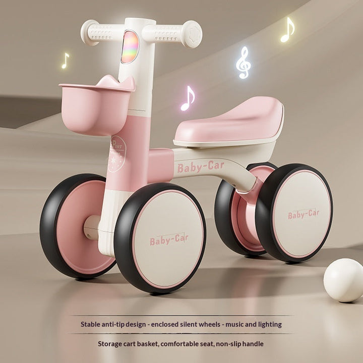Baby Ride On Bike with Music and Lights Toddler Balance Bike Ride On T ...