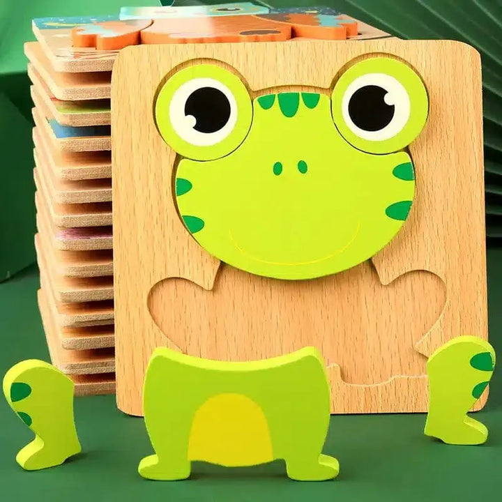 3D Wooden Puzzle for Kids Various Designs Montessori Educational Puzzl ...