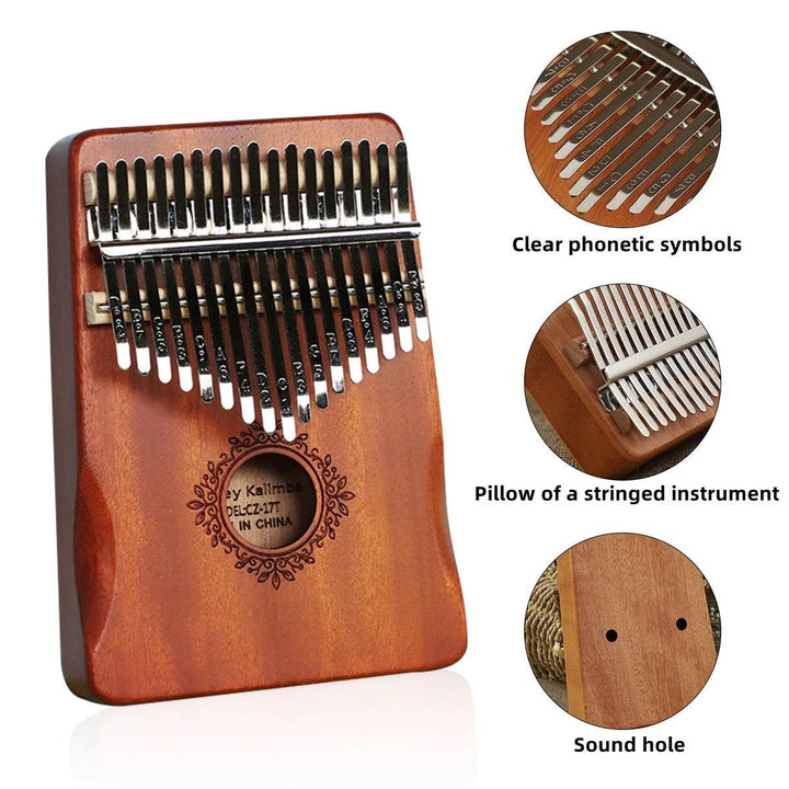 Personalized DIY Custom Wooden ProKussion 17 Key Kalimba Thumb Piano - Customized Toy