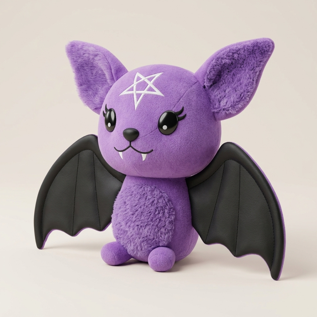 Bat Plush Toy for Kids Soft Gothic Halloween Stuffed Animal Cute Spook ...