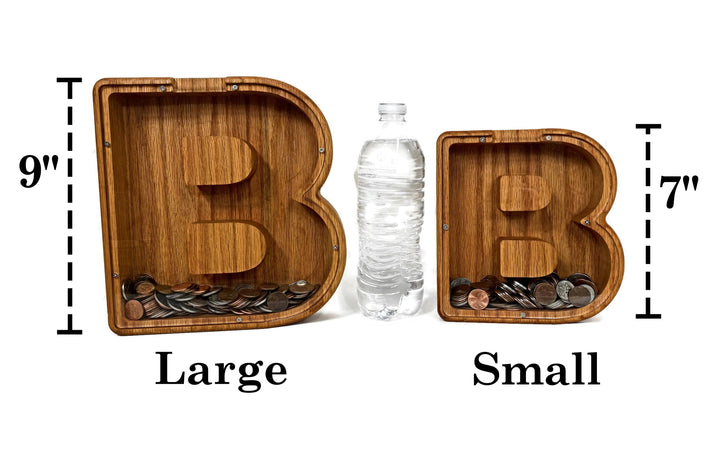 Personalized DIY Custom Wooden Letters Coin Bank - Customized Toy