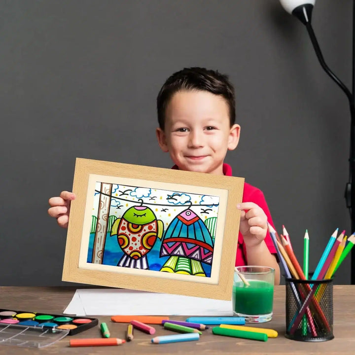 Kids Artwork Display Frame Storage for 150 Drawings Front Opening Art ...