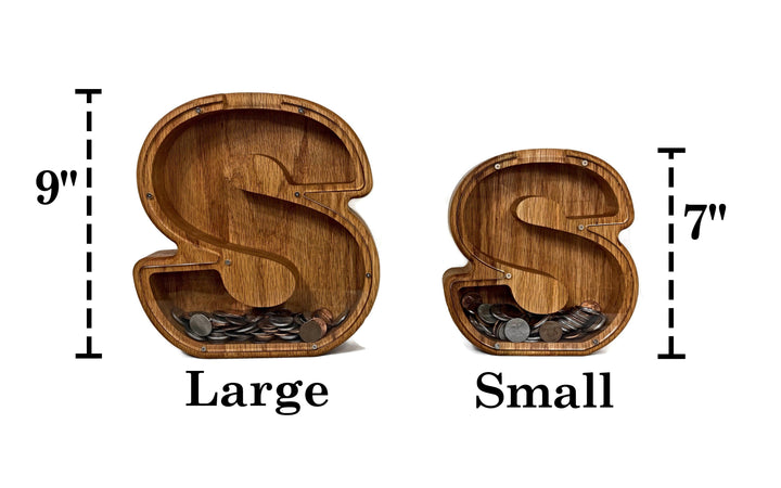 Personalized DIY Custom Wooden Letters Coin Bank - Customized Toy