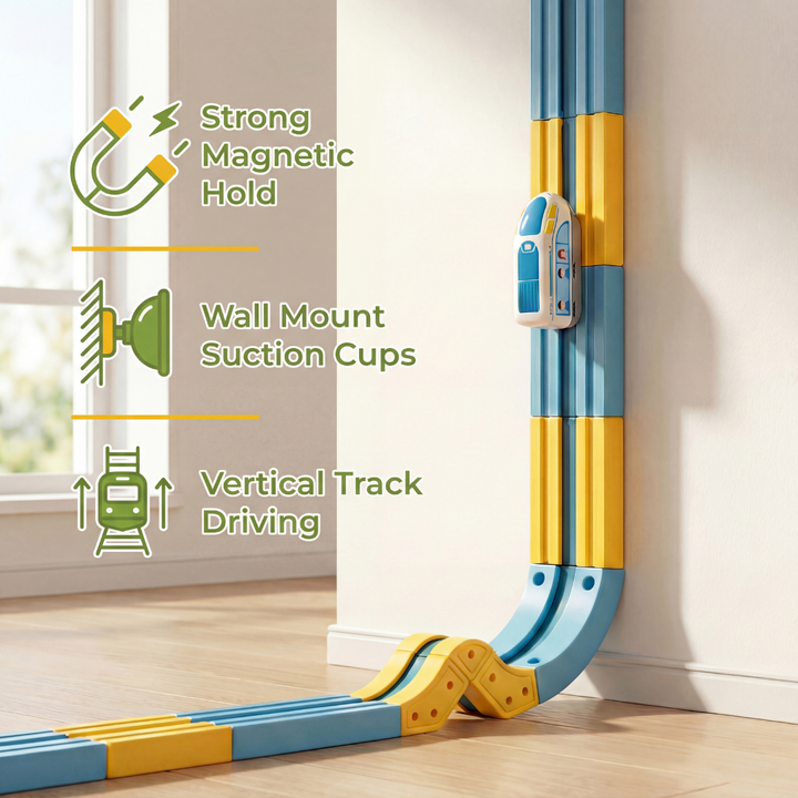 Track Racer Train Infinity Racer Magnetic Train Track Toy Self Driving Car STEM Building ...