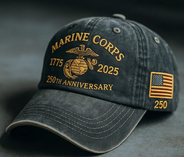Marine Corps 1775 2025 250th Anniversary Hat Embroidered Proud USMC Hat Dad Gifts