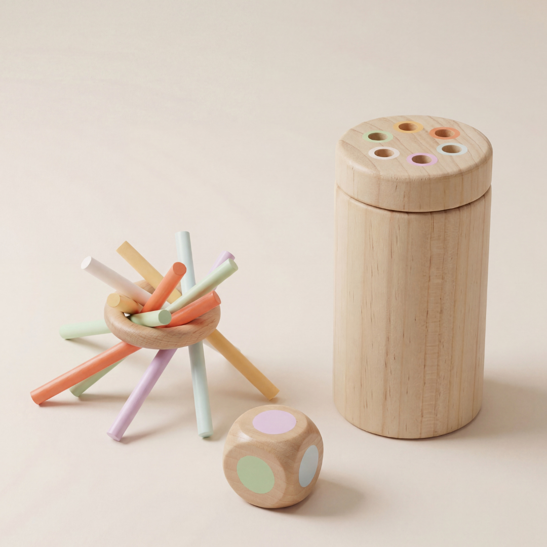 Montessori Stick Balance Game Kids Wooden Balance Toy Toddler Coordina ...