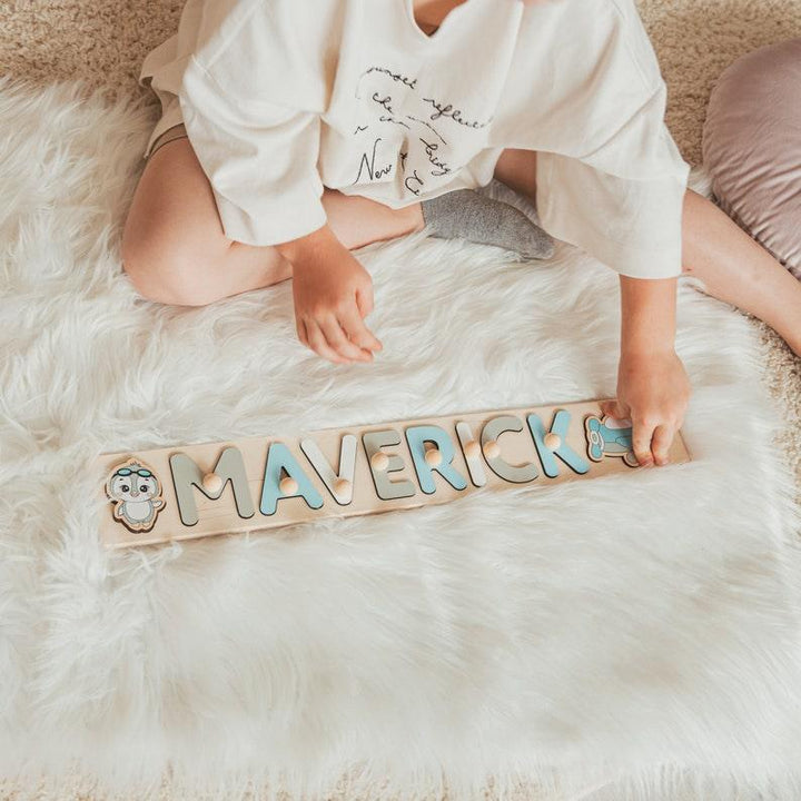 Customised Name Long Puzzle, First Birthday Gift, Personalised Montessori Toys - Customized Toy