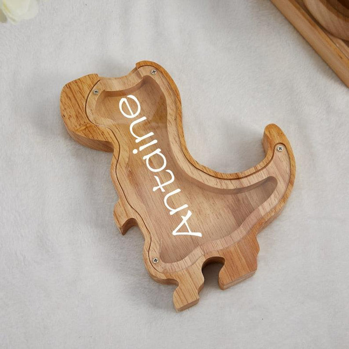 Personalized DIY Custom Wooden Animal Bank - Customized Toy