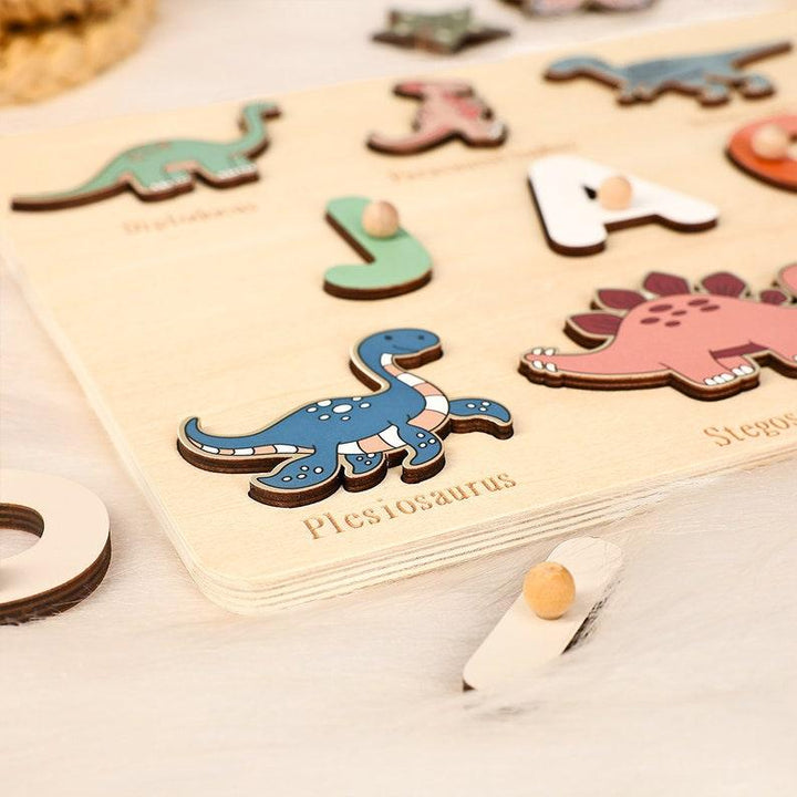 Custom Name Puzzle Dinosaur,First Birthday Gift, Personalized Montessori Toys - Customized Toy