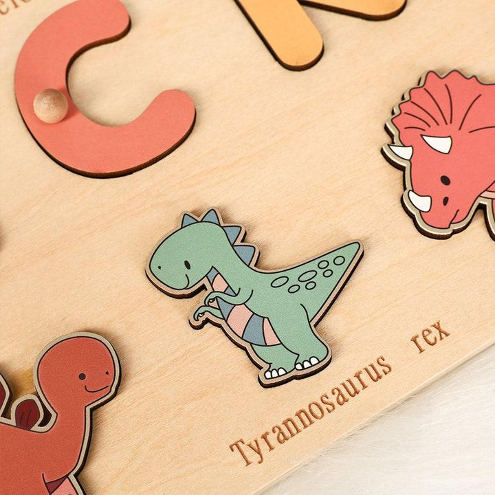 Custom Name Puzzle Dinosaur,First Birthday Gift, Personalized Montessori Toys - Customized Toy