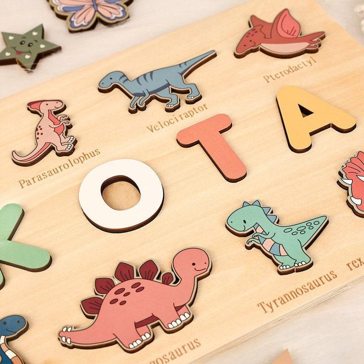 Custom Name Puzzle Dinosaur,First Birthday Gift, Personalized Montessori Toys - Customized Toy