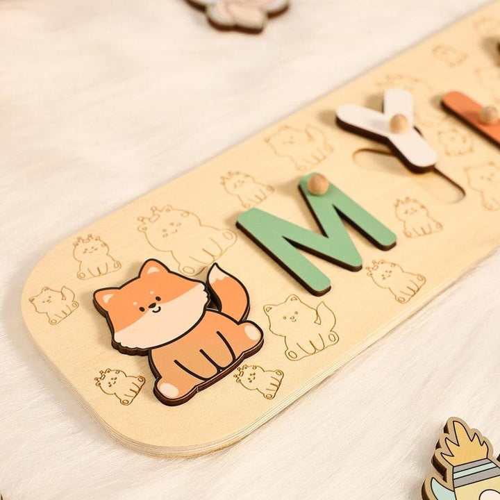 Custom Name Long Puzzle Animal Collection, First Birthday Gift, Personalised Montessori Toys - Customized Toy