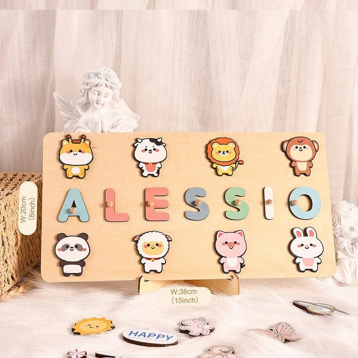 Custom Name Puzzle Animal Collection, First Birthday Gift, Personalised Montessori Toys - Customized Toy