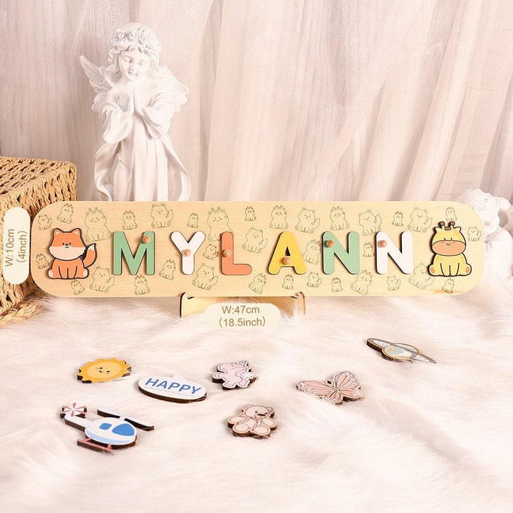 Custom Name Long Puzzle Animal Collection, First Birthday Gift, Personalised Montessori Toys - Customized Toy