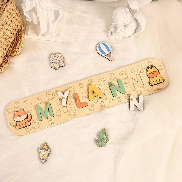 Custom Name Long Puzzle Animal Collection, First Birthday Gift, Personalised Montessori Toys - Customized Toy