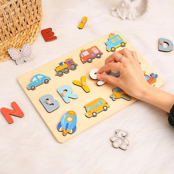 Custom Name Puzzle Transport, First Birthday Gift, Personalised Montessori Toys - Customized Toy