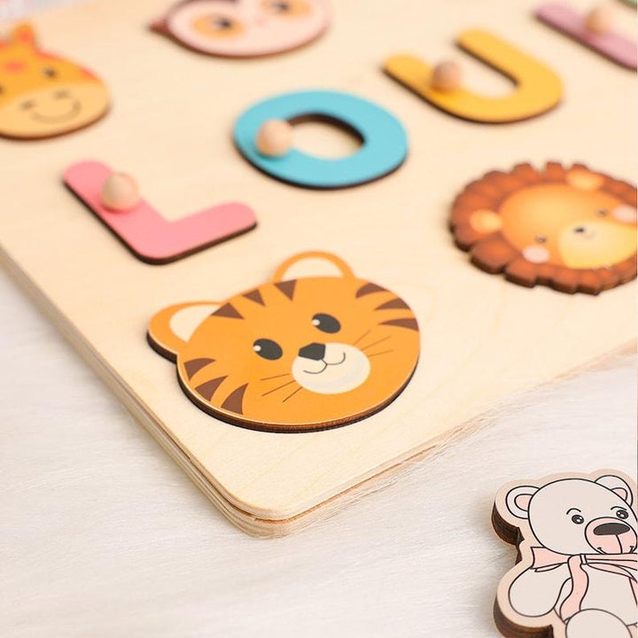 Custom Name Puzzle Animal Collection, First Birthday Gift, Personalised Montessori Toys - Customized Toy