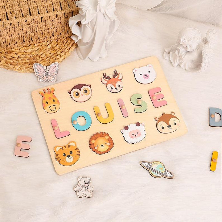 Custom Name Puzzle Animal Collection, First Birthday Gift, Personalised Montessori Toys - Customized Toy