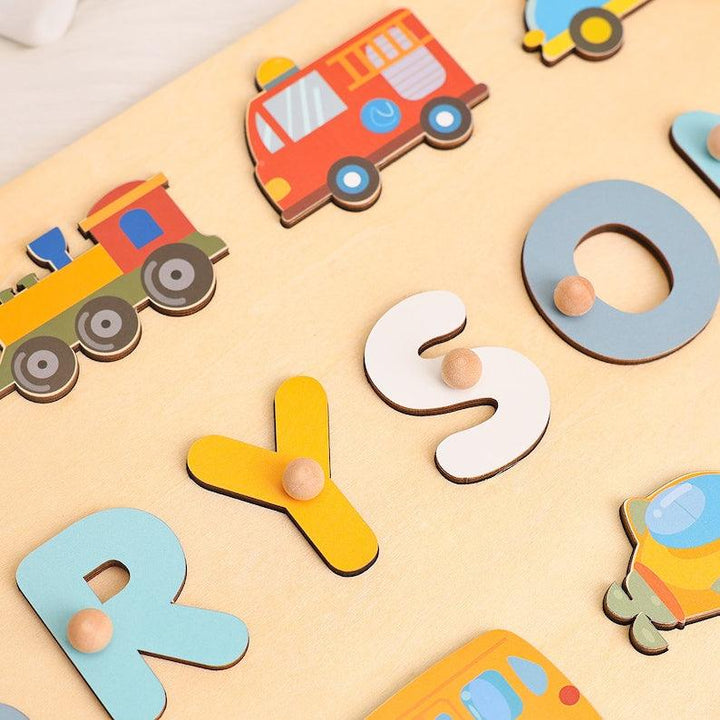 Custom Name Puzzle Transport, First Birthday Gift, Personalised Montessori Toys - Customized Toy