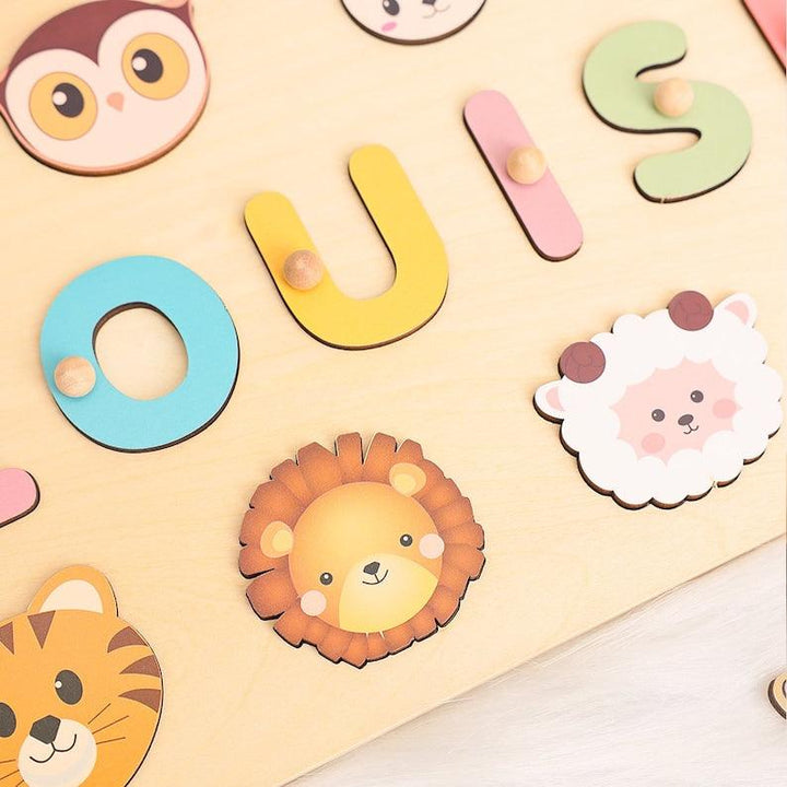 Custom Name Puzzle Animal Collection, First Birthday Gift, Personalised Montessori Toys - Customized Toy