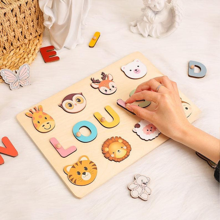 Custom Name Puzzle Animal Collection, First Birthday Gift, Personalised Montessori Toys - Customized Toy